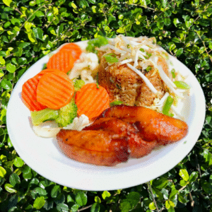 Arroz frito con maduros