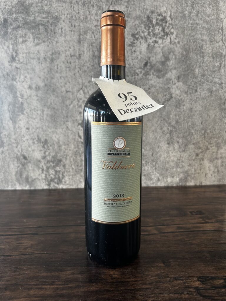 Valduero Tierra Alta 2018 Ribera del Duero with 95 points Decanter award